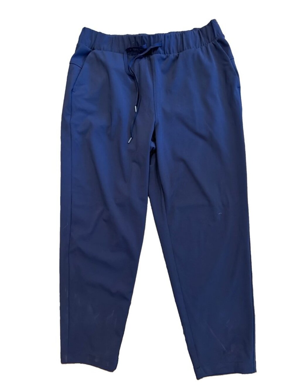 T By Talbots Women’s Navy Lightweight Stretch Cropped Pants Size L/P Pockets